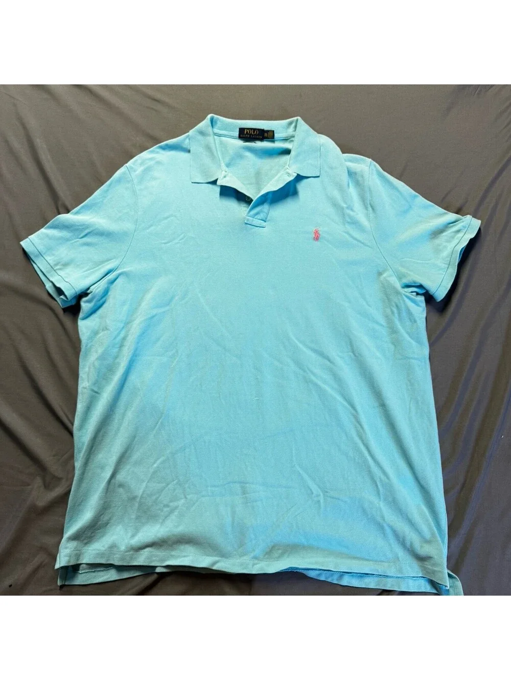Polo Ralph Lauren Men XXL Classic Fit Light Blue Polo Shirt Short Sleeve